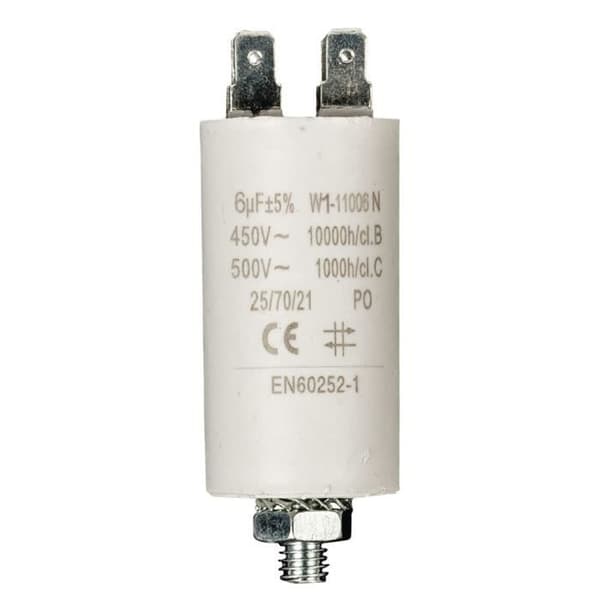 Fixapart reservdelskondensator W1-11006N 6.0 uf - 450 V + jord