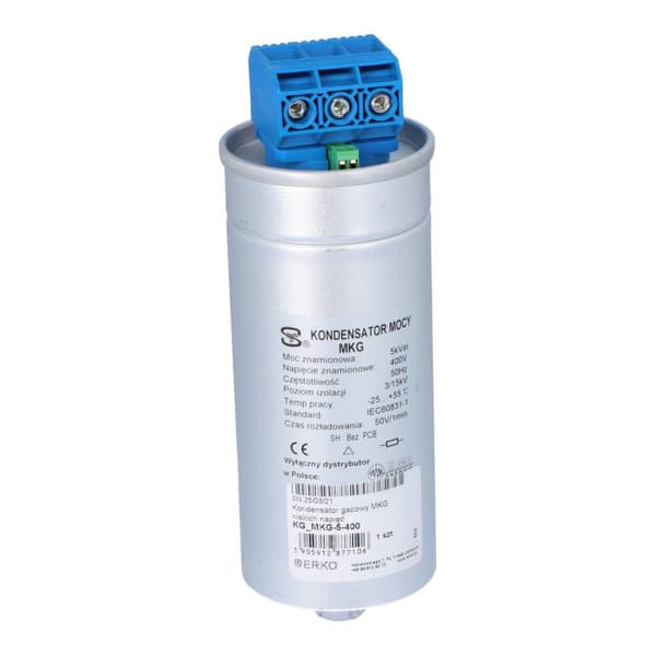 MKG lavspændingsgaskondensator med temperatursensor KG_MKG-5-400