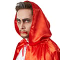 Miniatyrbild 7 av 9: Mystisk cape med huva - röd