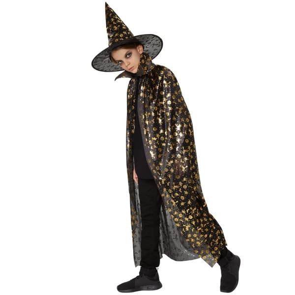 Hatt och cape till Halloween för barn - 90 cm