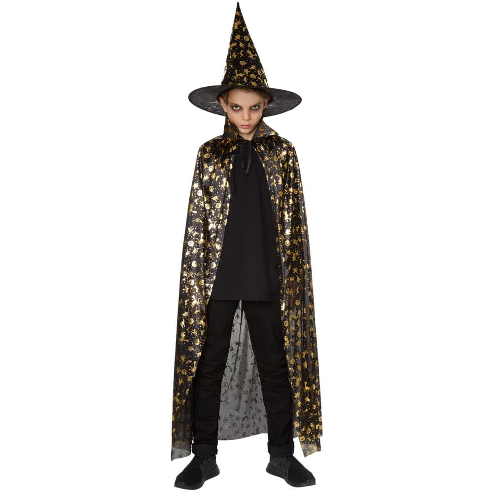 Hatt och cape till Halloween för barn - 90 cm