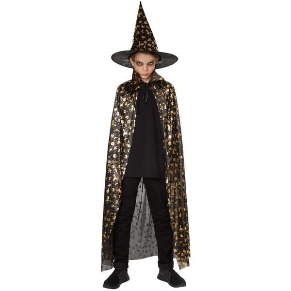 Hatt och cape till Halloween för barn - 90 cm