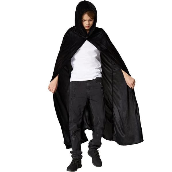 Mystisk sammetscape svart - 92 cm