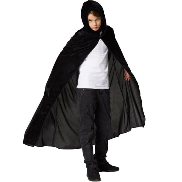 Mystisk sammetscape svart - 92 cm