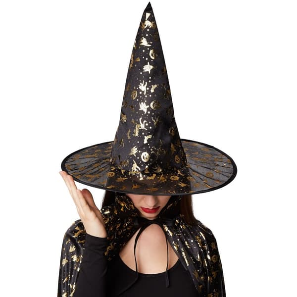 Hatt och cape till Halloween för vuxna - 120 cm