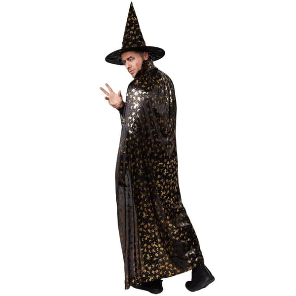 Hatt och cape till Halloween för vuxna - 120 cm
