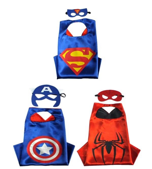 'Avengers' 3-PACK Unisex Barn mantlar/ögonmasker