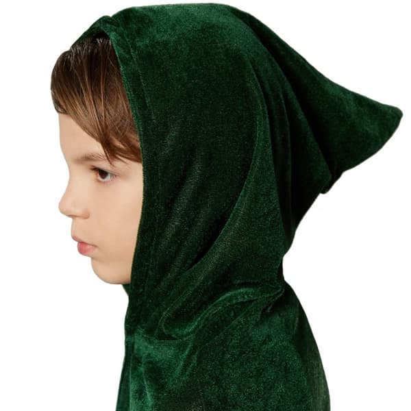 Mystisk fløjlskappe grøn - 74 cm