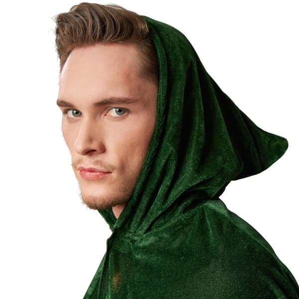 Silkekappe med hætte - 116 cm,grøn