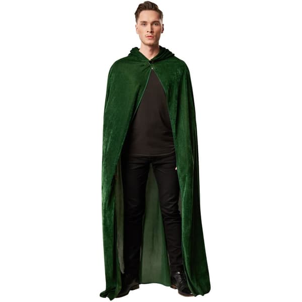 Silkekappe med hætte - 116 cm,grøn