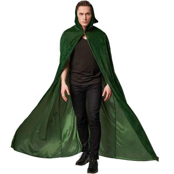 Silkekappe med hætte - 116 cm,grøn