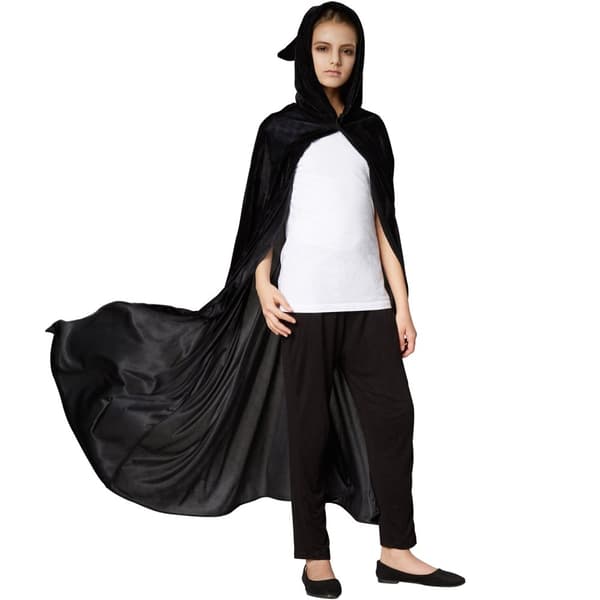 Mystisk fløjlskappe sort - 92 cm