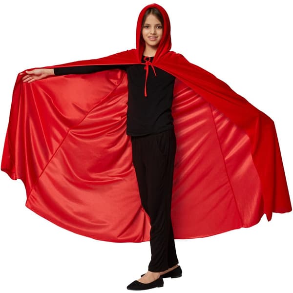 Børnekostume mystisk kappe med hætte - 116 cm