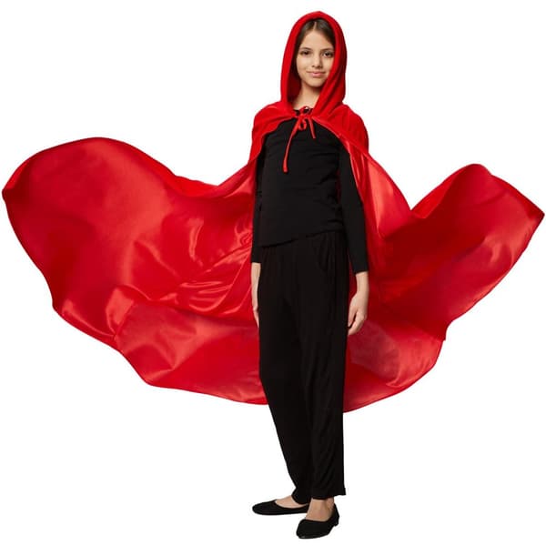 Børnekostume mystisk kappe med hætte - 116 cm