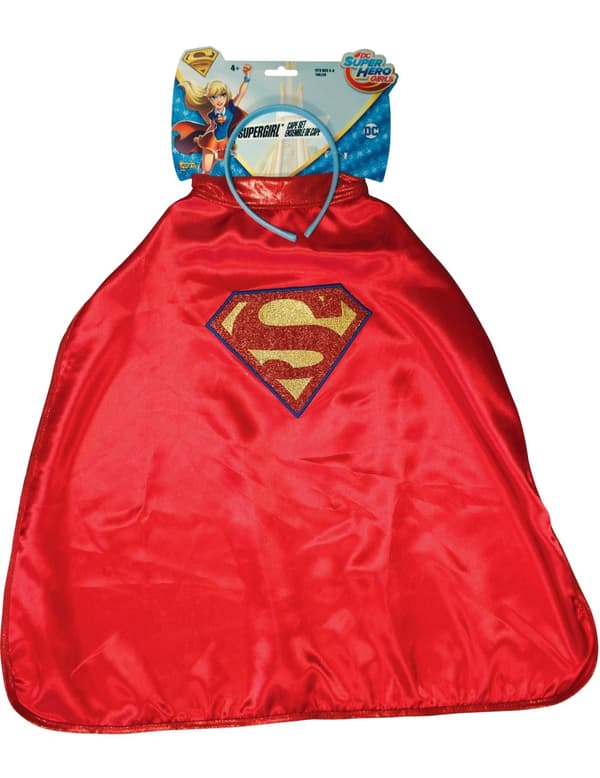 Child's Supergirl™ Super Hero Girls™ Kapp og pannebånd.Size-One size