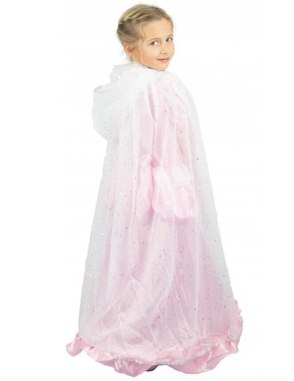 Valkoinen prinsessan viitta lapselle.Size-One size