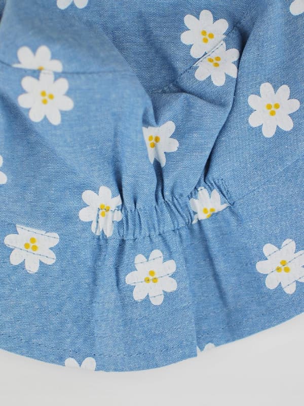 BLØD HAT Børne Sommer Bøllehat BLOMSTER