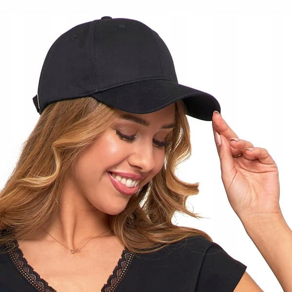 Sort baseballkasket klassisk unisex sportsbomuld MORAJ