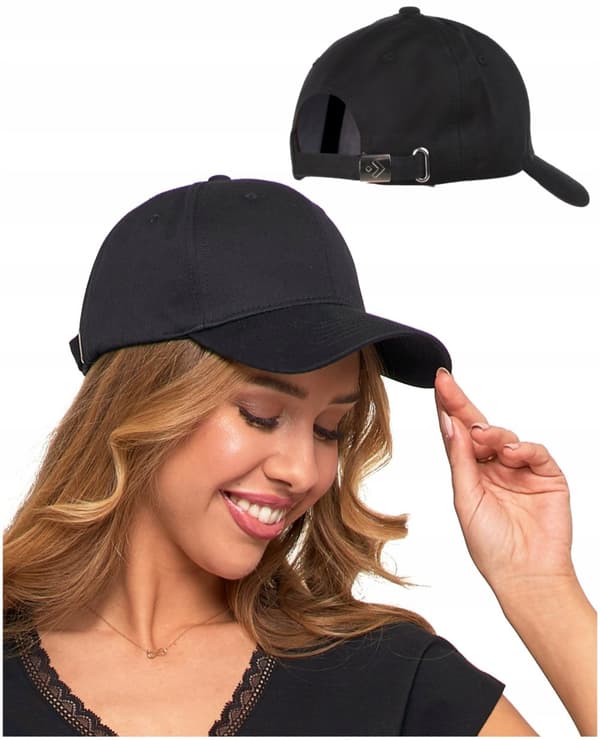 Sort baseballkasket klassisk unisex sportsbomuld MORAJ