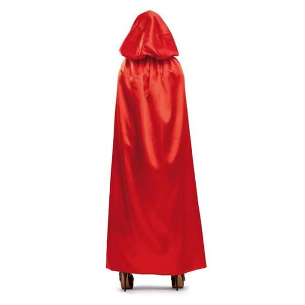 Long Red Cape - NO NAME - Satin - Vuxen - Blandat
