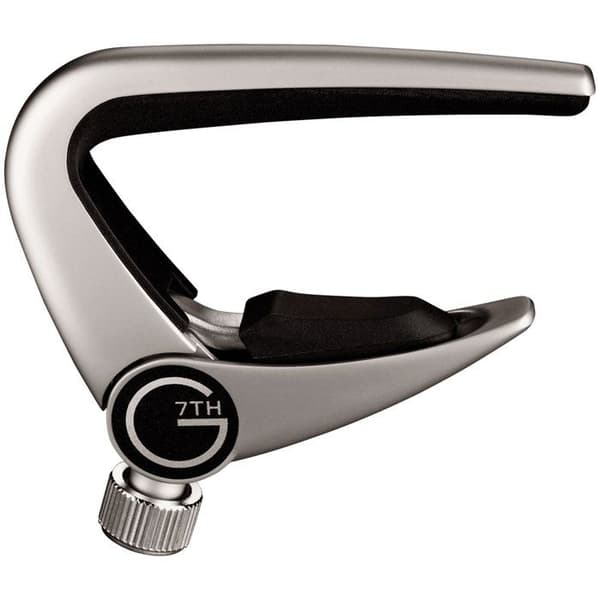 G7th Capo Newport folkgitarr. silver-