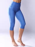 Miniatyrbild 4 av 8: Blå capri leggings i mjukt borstat material