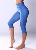 Miniatyrbild 1 av 8: Blå capri leggings i mjukt borstat material
