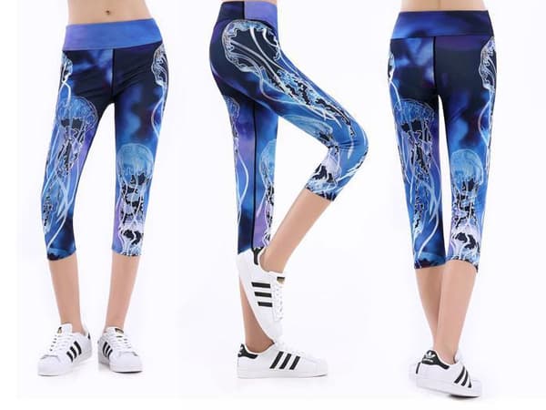 Deep Blue Yoga Capri Blå S