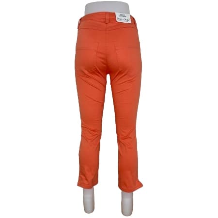 Ze-Ze Aprikos Orange Slim Fit Capri Leggings Small