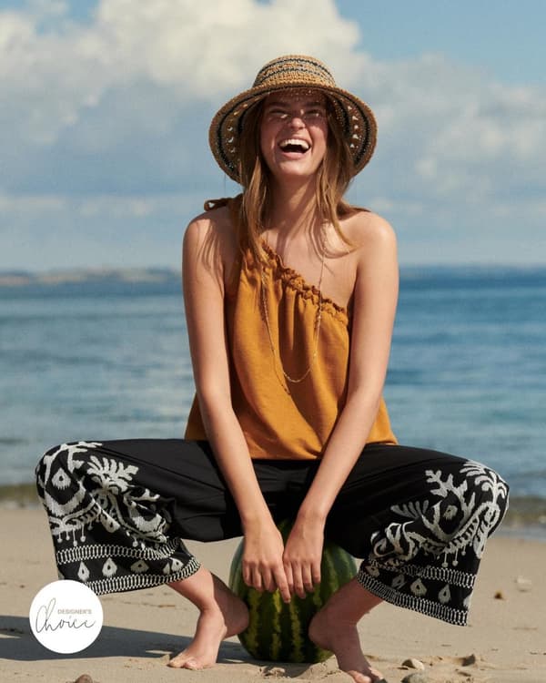 Vila - Viwinnie Alethea Cropped Embroided Pants