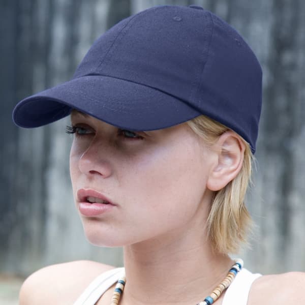 Result Unisex Baseball Cap i kraftig børstet bomuld med lav profil