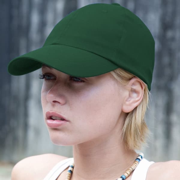 Result Unisex Baseball Cap i kraftig børstet bomuld med lav profil