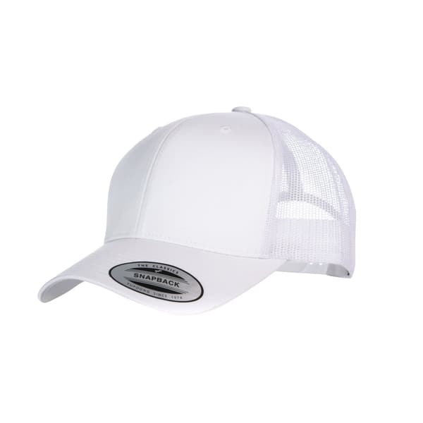 Yupoong Flexfit Retro Snapback Trucker Cap (2 st) White/White One Size