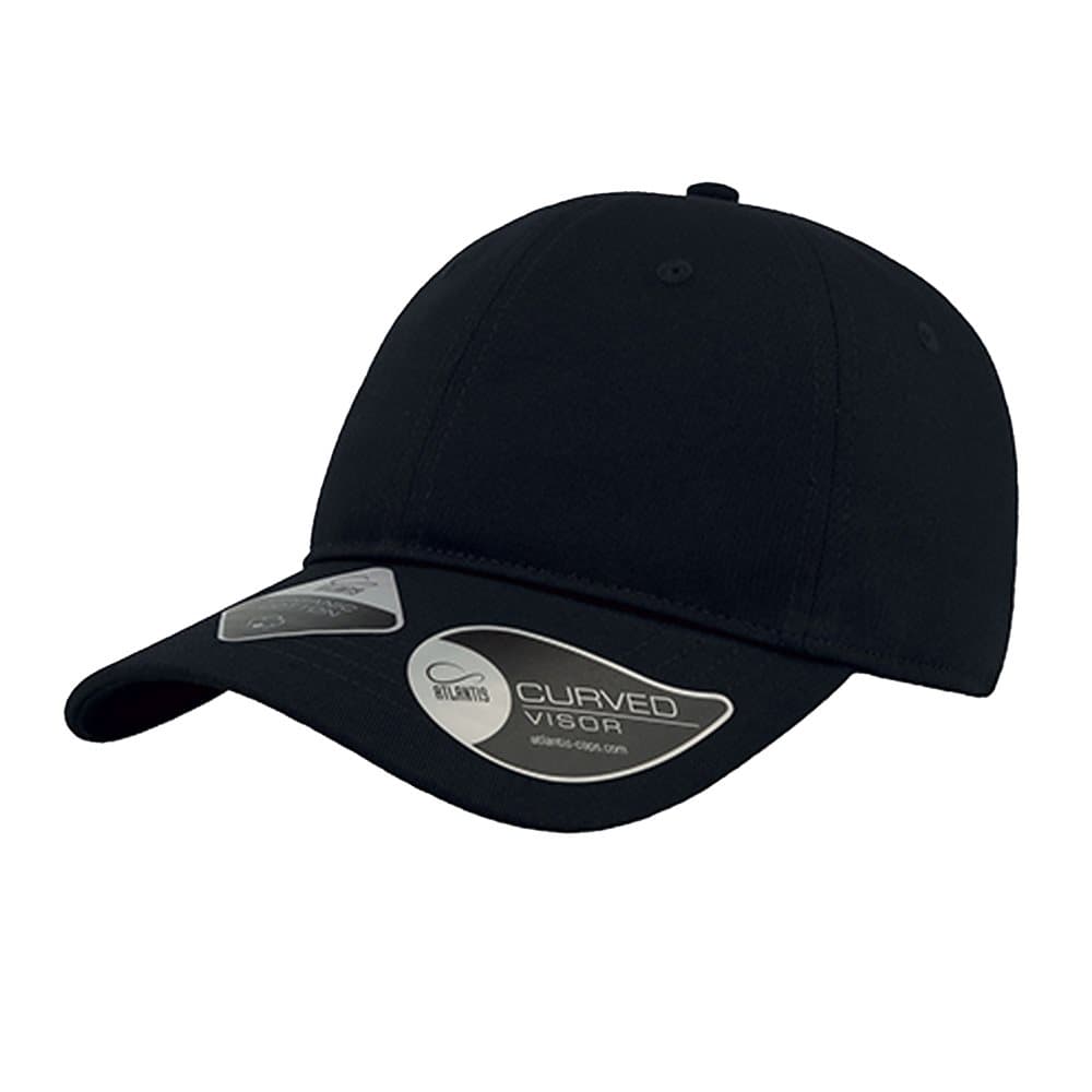 Atlantis Unisex 6 Panel Organic Cotton Cap med 6 paneler