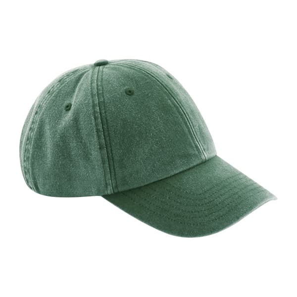 Beechfield Unisex Low Profile Vintage Denim-Look Cap Vintage Bottle Green One Size