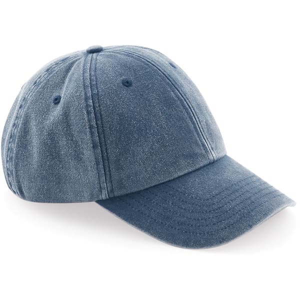 Beechfield Unisex låg profil Vintage Denim-look keps Vintage Denim One Size