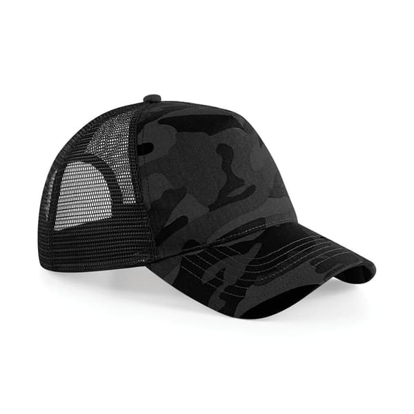 Beechfield Retro Camouflage Snapback Trucker Cap (Pack of 2)