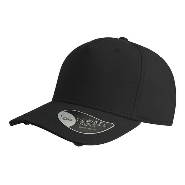 Atlantis Cargo Weathered Visor 5 Panel Cap Black One Size