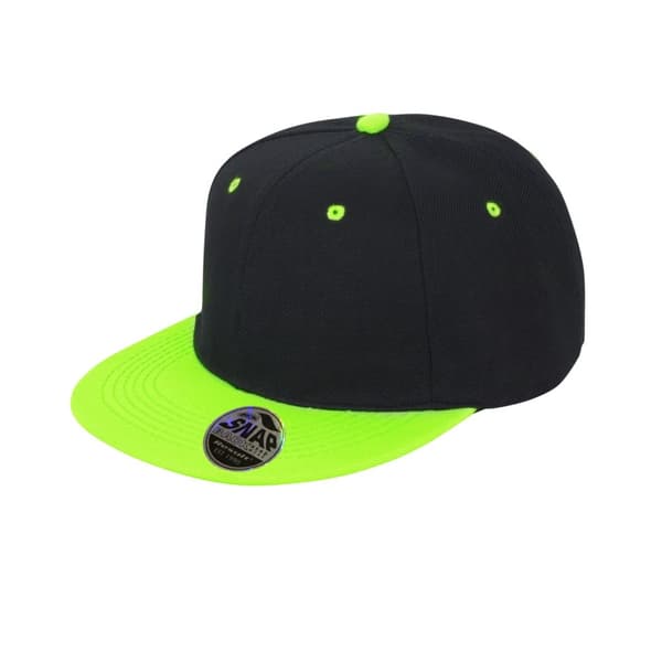 Result Unisex Core Bronx Original Flat Peak Snapback Dual Colour Cap (Pack of 2)