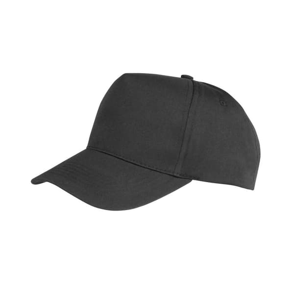 Result Unisex Core Boston 5 Panel Printers Baseball Cap med 5 paneler (pakke med 2) Black One Size