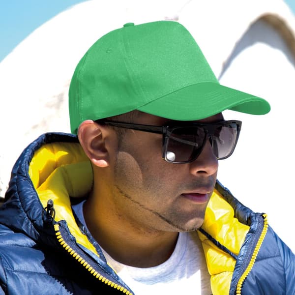 Result Unisex Core Boston 5 Panel Printers Baseball Cap med 5 paneler (pakke med 2)
