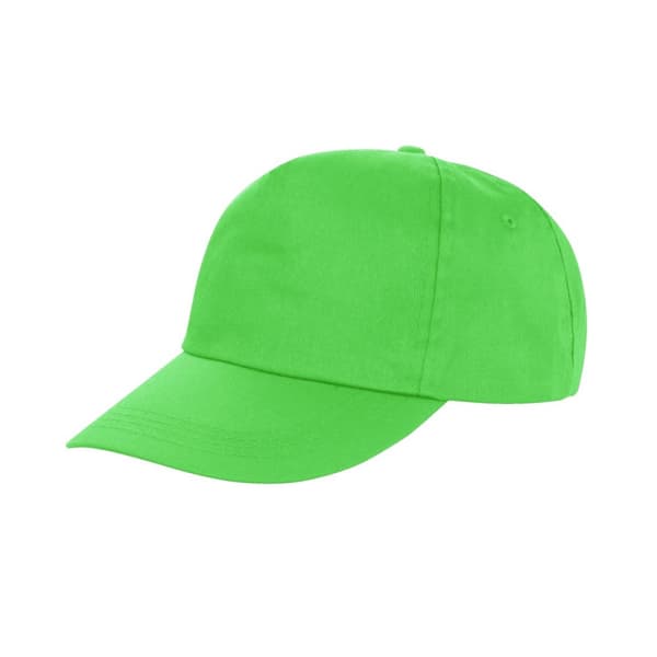 Result Unisex Core Houston 5 Panel Printers Baseball Cap (Pack of 2) Lime One Size