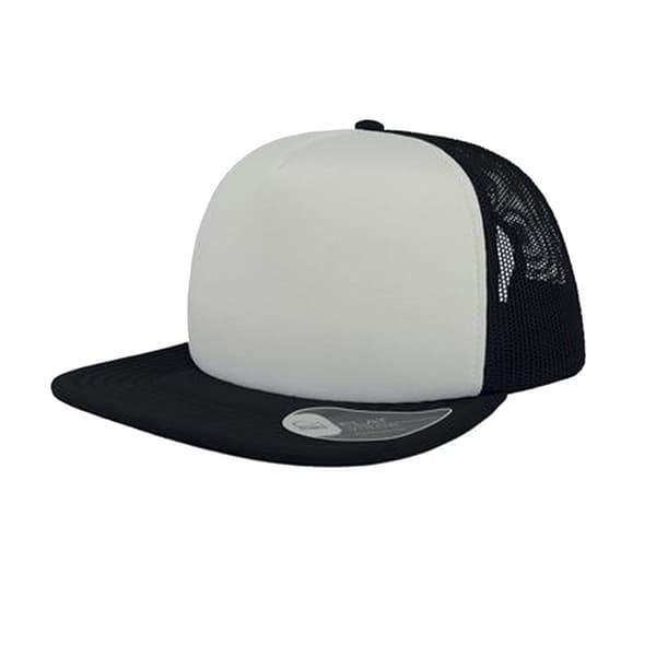 Atlantis Unisex Snap 90s Flat Visor 5 Panel Trucker Cap