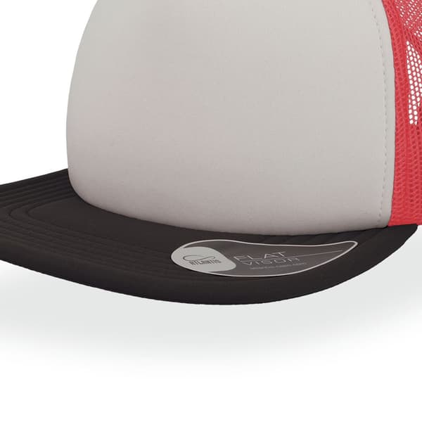 Atlantis Unisex Snap 90s Flat Visor 5 Panel Trucker Cap