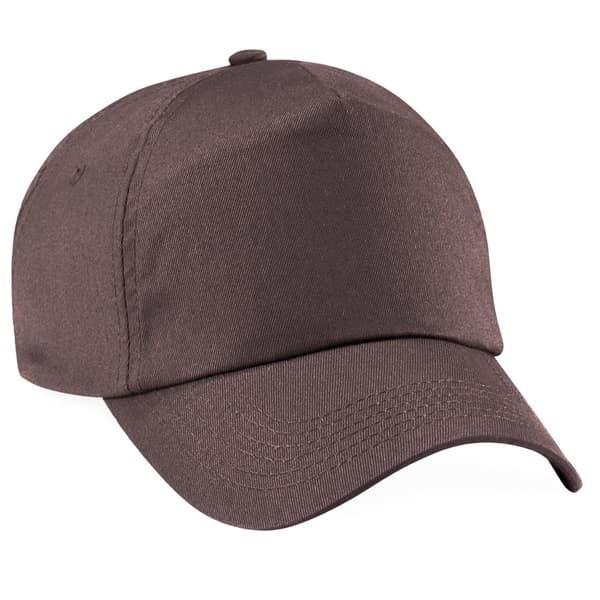 Beechfield Unisex Plain Original 5 Panel Baseball Cap Chocolate One Size