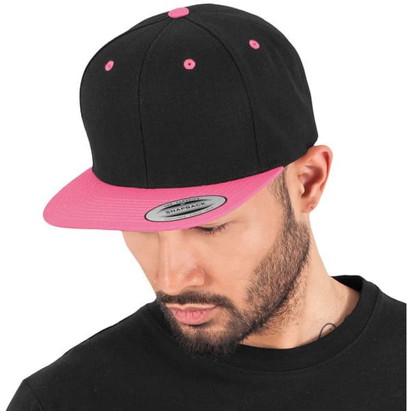 Yupoong Mens The Classic Premium Snapback 2-Tone Cap