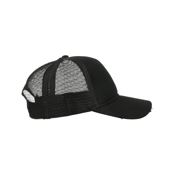 Atlantis Rapper Destroyed 5 Panel Weathered Trucker Cap