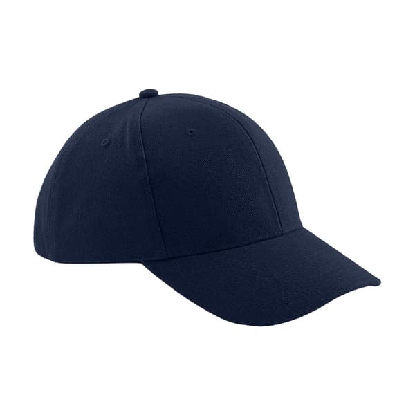 Beechfield Unisex Pro-Style Heavy Brushed Cotton Baseball Cap / Headwear French Navy One Size