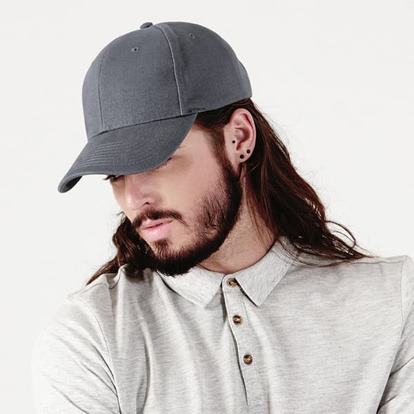 Beechfield Unisex Pro-Style Heavy Brushed Cotton Baseball Cap / Headwear