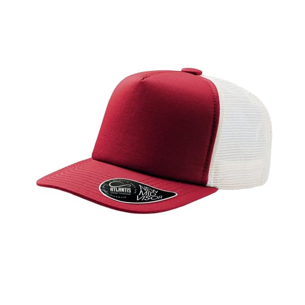 Atlantis Record Mid Visor 5 Panel Trucker Cap (pakke med 2)
